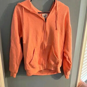 Women’s small orange/peach hoodie sweatshirt